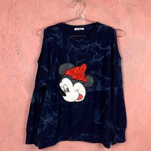 Mickey Mouse Sweatshirt/Tie Dye MIckey Mouse Top/Cold Shoulder Sweatshirt/Mickey